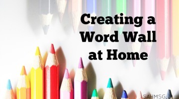How to create a word wall at home for toddlers, preschool or school age kids. Simple ideas to encourage pre-reading and reading skills at home.