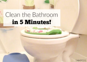 Yes you can clean the bathroom in 5 minutes.