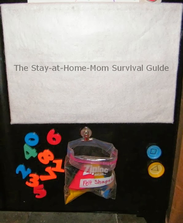 DIY felt board made from a brown paper bag from The Stay-at-Home-Mom Survival Guide