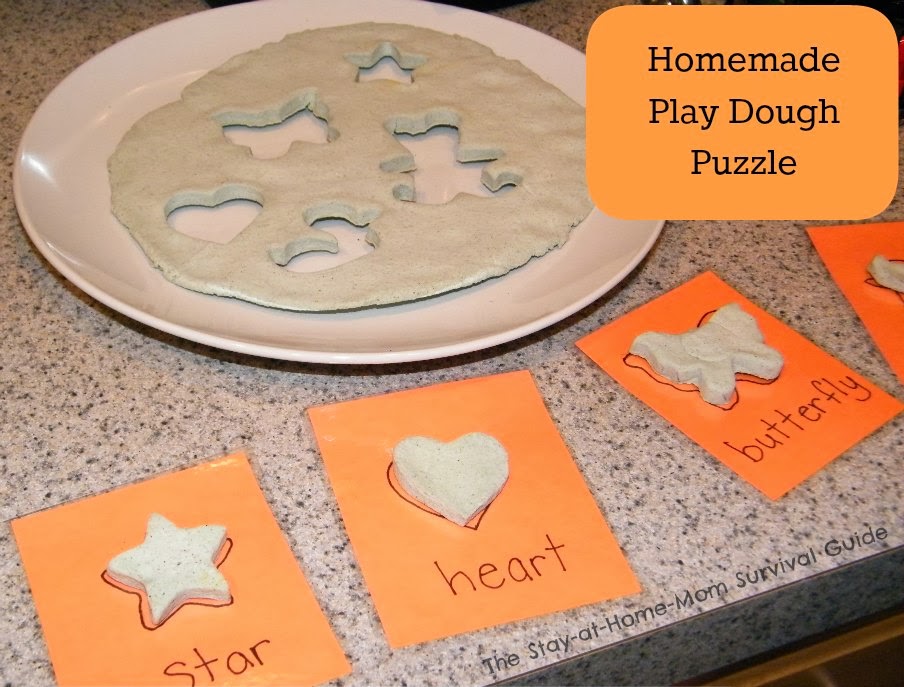 Homemade Play Dough Puzzle from The Stay-at-Home-Mom Survival Guide