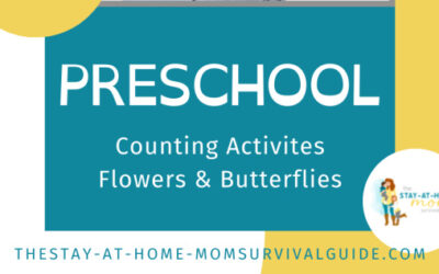 Flowers and Butterflies Preschool Counting Activity