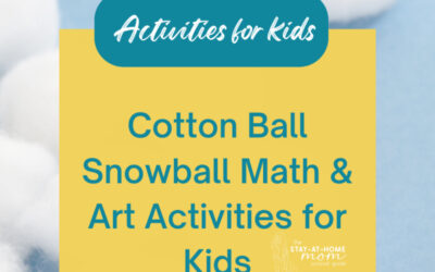 Cotton Ball Snowball Math and Art Activities for Kids