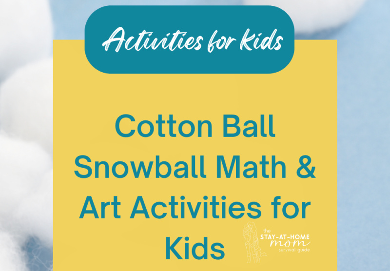 Cotton Ball Snowball Math and Art Activities for Kids