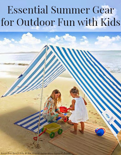 Getting kids outdoors takes planning and effort with all the gear required! I found a solution to maximize time outdoors, protect from the sun, stay cool and have fun together as a family! These beach shades are an essential piece of summer gear for outdoor fun with kids.