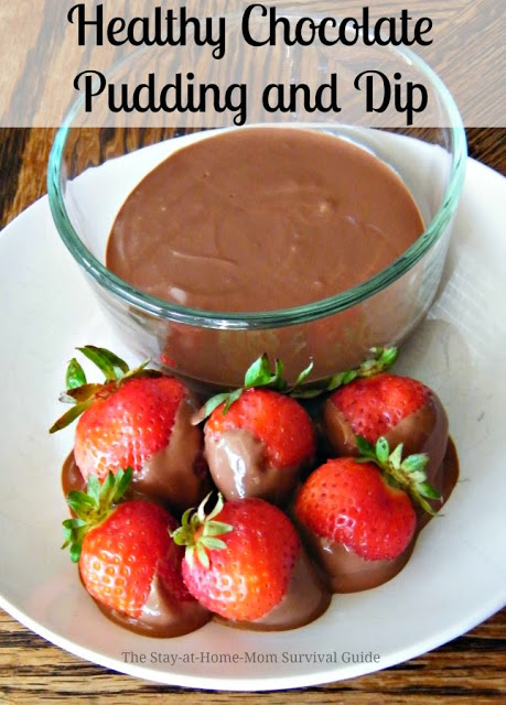 A healthy chocolate pudding? Yes! My toddlers loved this-and it is a great alternative to chocolate covered strawberries to be healthier.