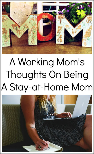 A working mother's thoughts on being a stay-at-home mom shed insight into moms who feel like they fail in motherhood when they do not do it all.