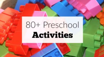 Over 80 simple learning activities for preschool age kids to explore and play while learning.