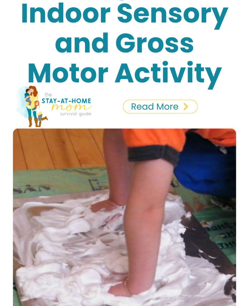Shaving Cream Indoor Sensory and Gross Motor Activity