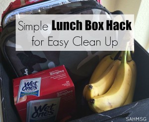 This simple lunch box hack for easy clean up has helped my son have a simpler lunch time at school, and helps me when he gets home from not having to clean up so many lunch box spills.