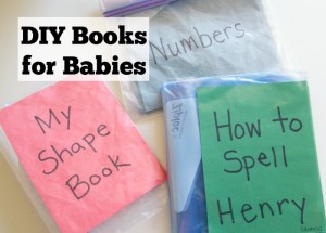 DIY books for babies and toddlers that use an item you may already have in your kitchen! Clever books to encourage a love of reading in babies and toddlers with personalized books that are easy to make.