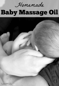 Homemade Baby Massage Oil (or adult massage oil) made with 2 ingredients!