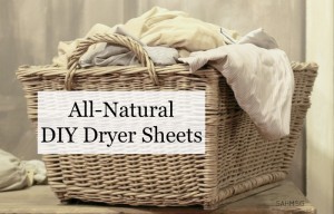 Make your own dryer sheets using an old t-shirt! All-natural DIY Dryer sheets eliminate harmful checmicals and are so easy to customize with great natural scents.