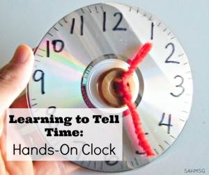 Make a hands-on clock sop kids can move the hands to learn to tell time. Great for second great common core math lessons on time.