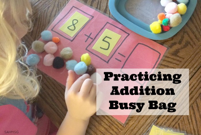 Practicing Addition Busy Bag
