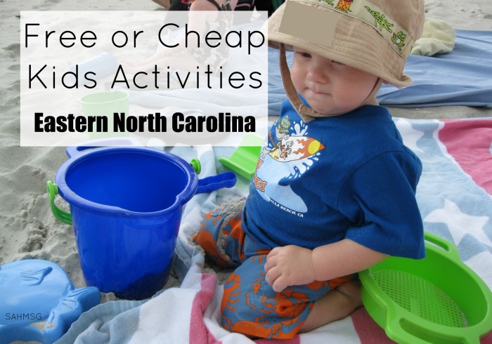 Save this collection of free or cheap kids activities in eastern North Carolina. There are so many family friendly, affordable activities for kids in coastal NC. Follow the series of Free or Cheap Kids Activities by location.