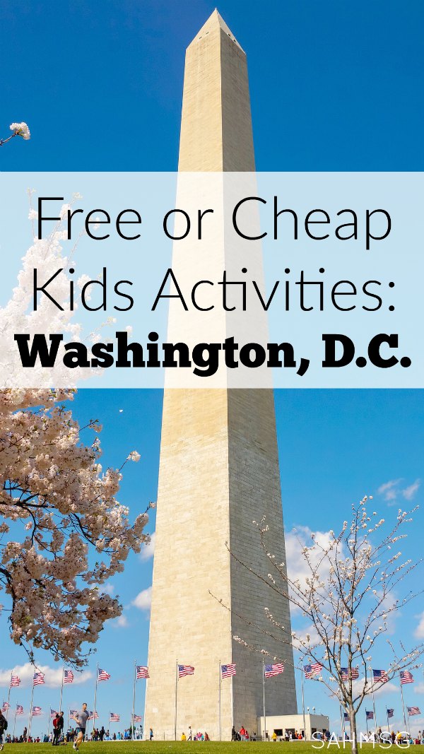 Many free or cheap kids activities in Washington, D.C. are easily accessible-even during the busy Summer months in the nation's capitol. (Part of the Free or Cheap Activities series at The Stay-at-Home Mom Survival Guide.)