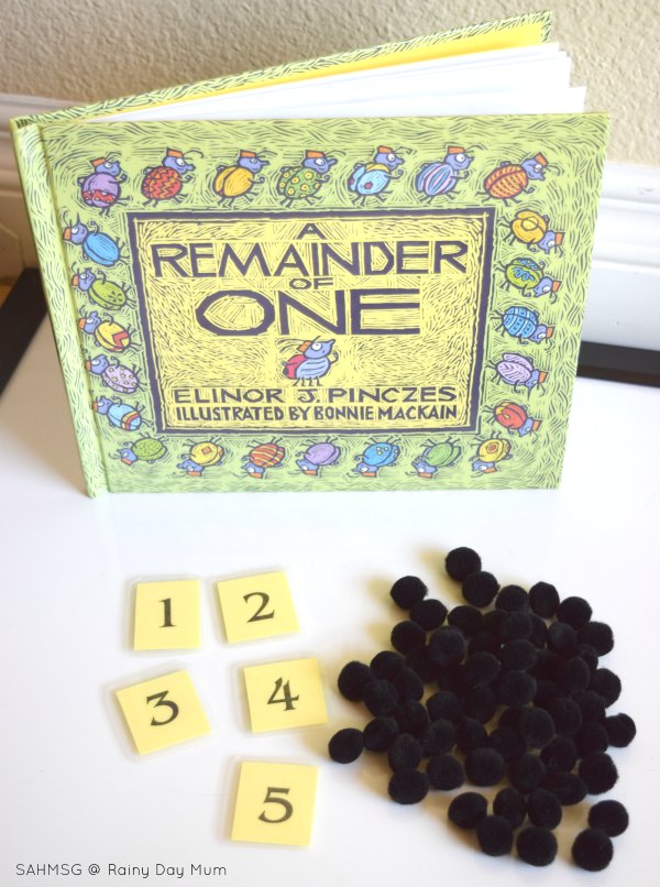 To help my son get comfortable with multiplication and division, I created this hands-on division activity so he can visualize and manipulate the mathematical processes. A Remainder of One is a fantastic story that emphasizes these two concepts. I am excited to share it with you on Rainy Day Mum’s Storybook Summer Series this year!