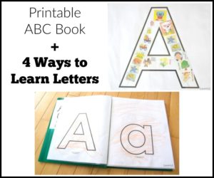 Printable ABC book and preschool learning activities for learning the alphabet. Includes free printables.