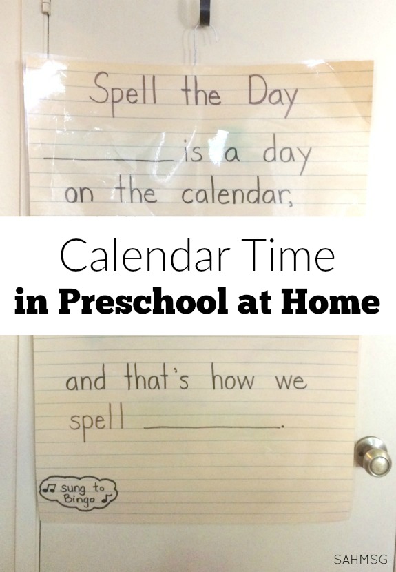 Implementing Calendar Time in your preschool at home curriculum (or preschool classroom).