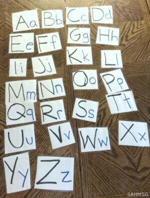 Preschool at Home Day 2: Alphabetical Order Hands-On Activity » The ...