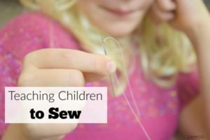 Teaching children to sew with a simple anf fun free printable sewing pattern and sewing project for kids.