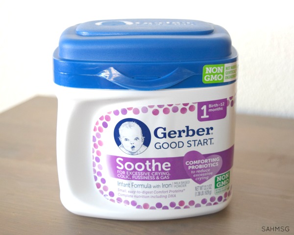 Gerber Soothe Infant formula. One option for how to help a baby with colic.
