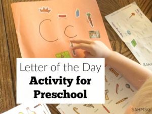 Letter of the day activities for preschool and a preschool at home curriculum that won't break the bank or take a lot of time to prep.