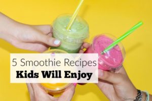 Picky eaters? Try these 5 smoothie recipes kids will enjoy to get more healthy fruits and vegetables into your picky child's diet.