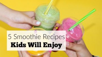Picky eaters? Try these 5 smoothie recipes kids will enjoy to get more healthy fruits and vegetables into your picky child's diet.