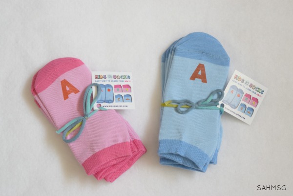 Kids in Socks letter learning with feet for preschool.