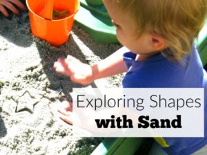 Exploring shapes with sand sensory activity lets kids get their hands dirty while guiding them to learn basic concepts in a hands-on way. So fun for brain breaks outside.