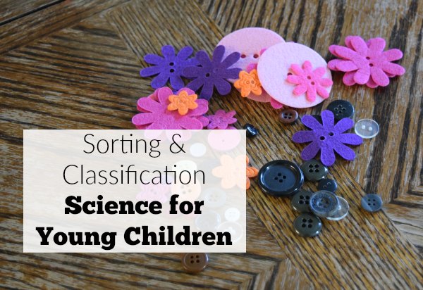 Sorting and classification activity for young children using buttons. A simple sorting activity for preschool chidlren that builds on big concepts.