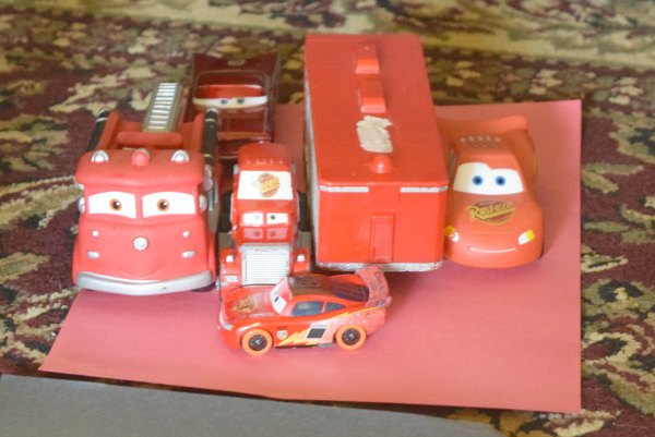 Color matching with cars toddler activity for learning colors.