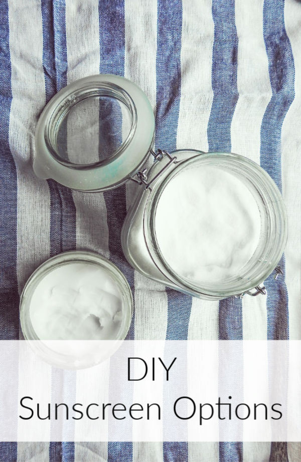 DIY Sunscreen options all with natural spf.