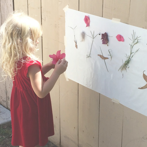 Kids nature mural art for outdoor play, fine motor practice and multiple age groups.