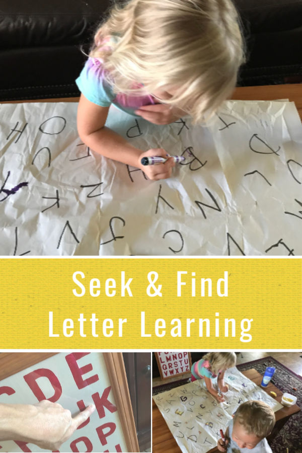 ABC Letter Learning activity for preschool kids preparing for kindergarten.