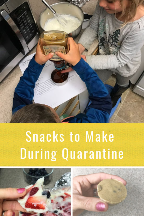 Stay at Home Snacks During Quarantine: A great list of simple, healthy snacks to give the kids great snack options at home.
