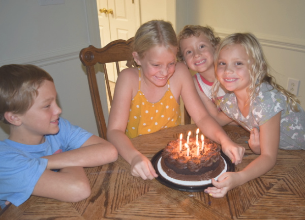 Kids birthday party idea during coronavirus covid 19 pandemic. 