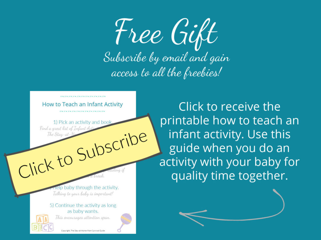 Free gift for subscribers: How to Teach an Infant Activity cheat sheet.