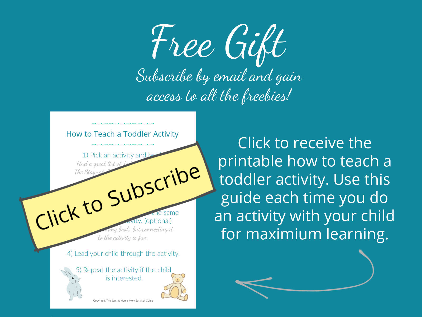 How to Teach a Toddler Activity: Free Download