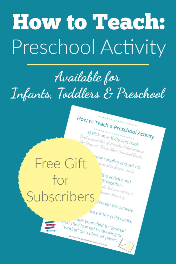 This free download that leads you through teaching a preschool activity will help you teach your preschooler at home.