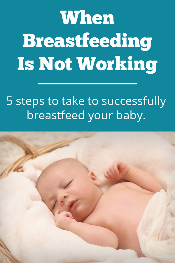 Baby in basinet. Tips for breastfeeding successfully when breastfeeding is not working.