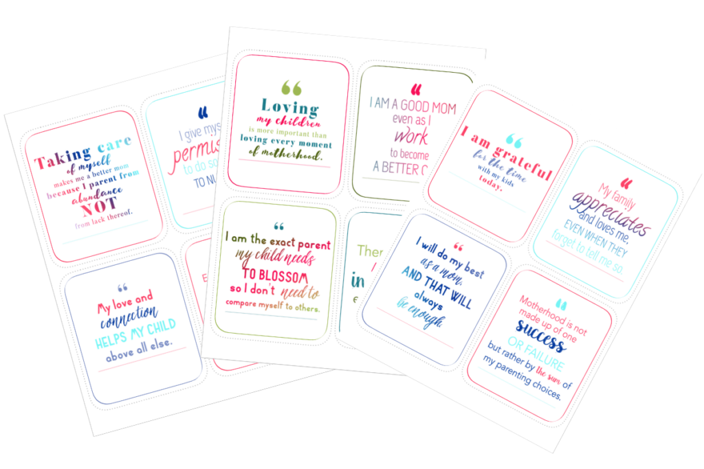 Image of the affirmation cards that can be purchased and downloaded by clicking on the image.