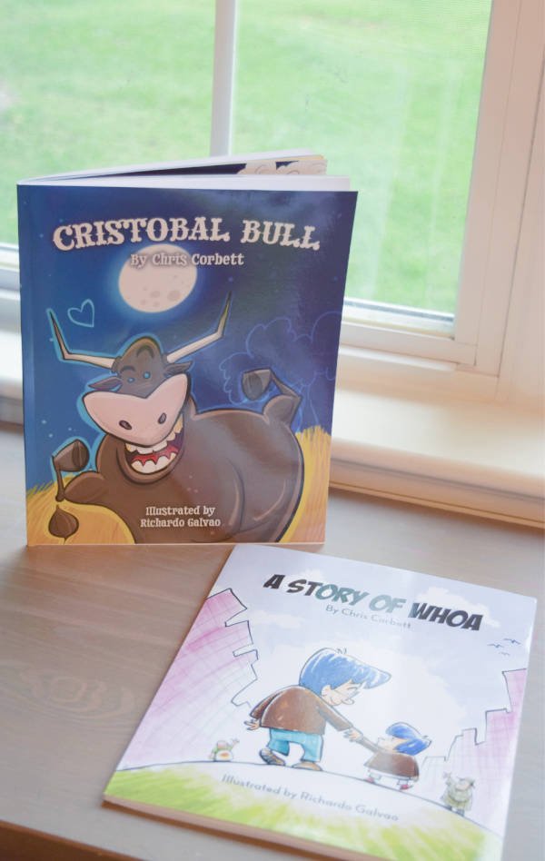 Books by Chris Corbett. Cristobal Bull and A Story of Whoa.