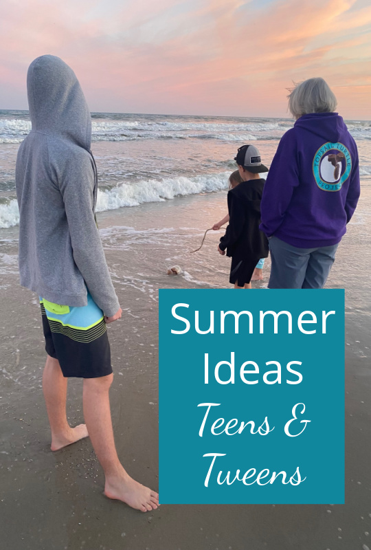Summer ideas for tweens and teens to enjoy their final years of childhood summer vacation and more family time together too.
