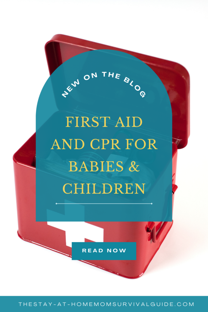 First aid and CPR for babies and children with included infographic of first aid procedures for parents.