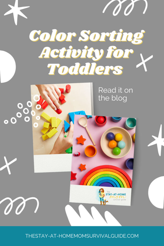 Color sorting activity for toddlers on the blog.