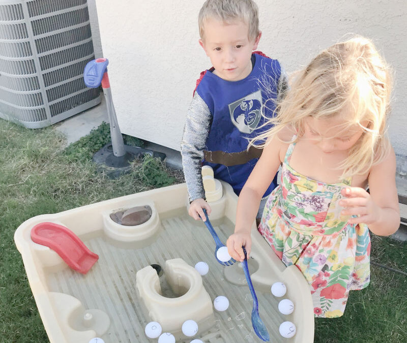 Ping Pong Ball Letter Match & Water Play