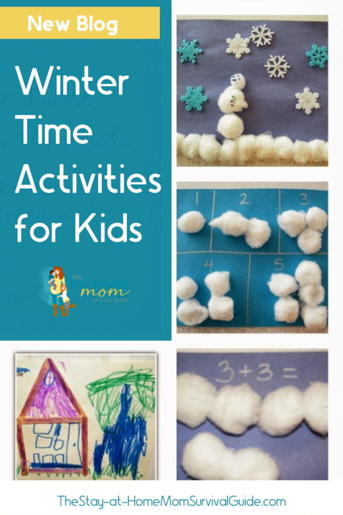 Winter time activities for kids. Hands=on crafts for little kids to do indoors.