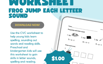 Frog Jump Letter Sounds CVC Worksheet
